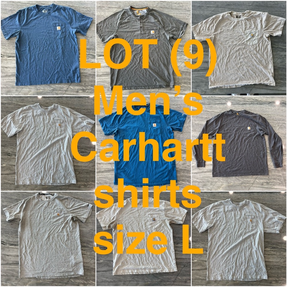 LOT 9 Carhartt Men's Shirts size L